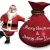 3D Santa with Sack Merry Christmas Greeting