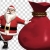 3D Santa with Sack Transparent Background