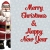 3D Santa with Sign Merry Christmas Greeting