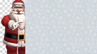 3D Santa with Sign Transparent Background