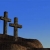 3 Crosses on Hill Dawn Illustrated Background
