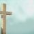 Cross on Blue Cloudy Sky Illustrated Background