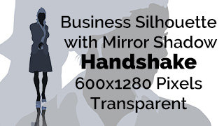 Handshake Business Woman Silhouette Mirror Transparent