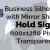 Business Woman Holding Sign Silhouette Mirror Transparent