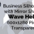 Business Woman Waving Hello Silhouette Mirror Transparent