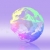 Multicolored Transparent Earth Rotating Video Background 1470