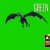 Animated Flying Dragon 02 on Greenscreen