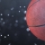 Basketball Spinning on Grey Dust Particles Background