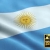 Argentina Waving Flag Close-Up