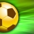 Spinning Soccer/Football on Green Shiny Background