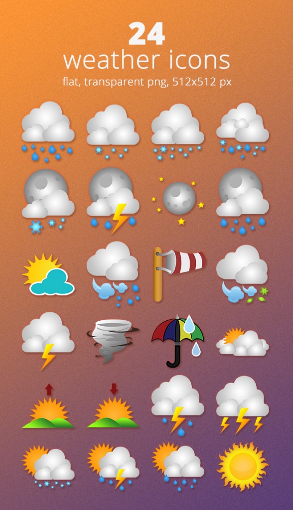 Callouts Creative Assets | Weather Icons Transparent