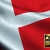 Denmark Waving Flag Close-Up