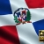 Dominican Republic Waving Flag Close-Up