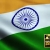 India Waving Flag Close-Up