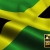Jamaica Waving Flag Close-Up