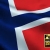 Norway Waving Flag Close-Up