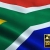 South Africa Waving Flag Close-Up