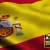 Spain Waving Flag Close-Up