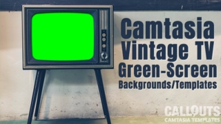 Camtasia Vintage TV Green Screen Templates