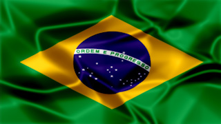 Brazil Silky Flag Graphic Background