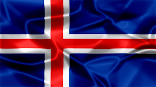 Iceland Silky Flag Graphic Background