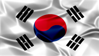 Korea Silky Flag Graphic Background