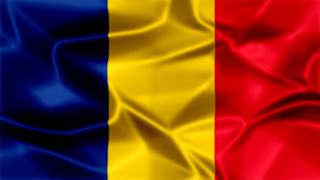 Romania Silky Flag Graphic Background