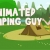 Animated Camping Guy with Backdrop and GreenScreen