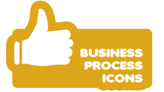 Business Process Icons Yellow