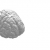 Animated White Voxel Style Brain Spinning Loopable Left