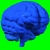Animated Green Screen Blue Brain Spinning Loopable