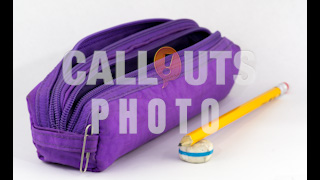 Pencil Bag, Pencil and Eraser