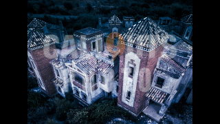 Haunted Deserted House from Above