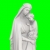 Virgin Mary and Jesus Child Statue Spin Center Green Screen