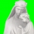 Virgin Mary and Jesus Child Statue Zoom Center Green Screen