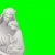 Virgin Mary and Jesus Child Statue Zoom Left Green Screen
