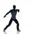 Animated Silhouette Male Dancer Full Shot Mirror Floor
