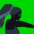 Animated Silhouette Female Dancer Helix-Cam Green Screen