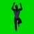 Animated Silhouette Male Dancer Front Full-Cam Green Screen