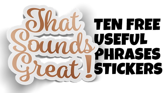 Free Useful Phrases Sticker Icons