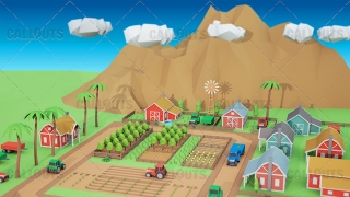 Farm Concept 04 Polygon Styled Presentation Image – Farm Overview