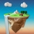 Farm Concept 07 Polygon Styled Presentation Image – Floating Cliff Square