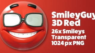 SmileyGuy Red 3D Smileys Emoticons
