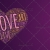 Love Wordart Poster Horizontal on Purple Background