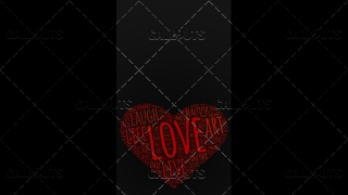 Love Wordart Poster Vertical on Dark Background