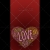 Love Wordart Poster Vertical on Red Background