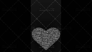 Happy Valentine’s Day Poster Vertical on Dark Background