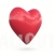 Shiny Animated Heart Spinning on White Background Loopable