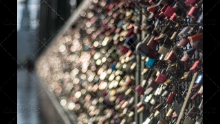 Love Locks on Bridge Bokeh Effect