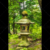 Fushimi Inari-taisha shrine, stone lantern 2, Tōrō, in forest. Kyoto, Japan.